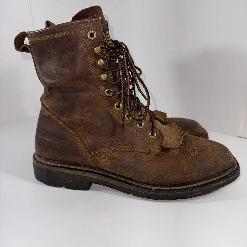 Ariat Cascade 8 Inch Work Boots Mens 9 EE Brown Leather EH Rated 10011916